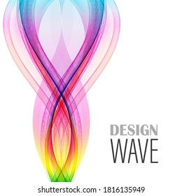 
Abstract rainbow background, flowing vertical wave lines vector. Brochure template, design element