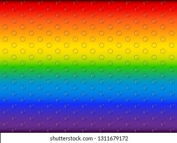 Abstract rainbow background with glass transparent balls. LGBT colors. Red, orange, yellow, green, blue, purple colors. Gay pride LGBT flag - Vector.  You can use for ad, poster, web, artwork, page.