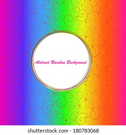 Abstract rainbow background with the many spirals