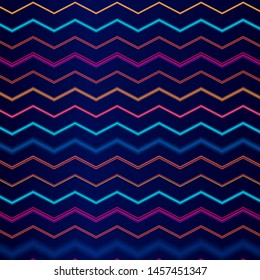 Abstract rainbow background with neon zig zag lines ideal desktop