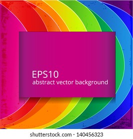 Abstract rainbow background with place for your text. Vector illustration