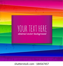 Abstract rainbow background with place for your text. Vector illustration 