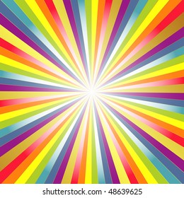 Abstract rainbow  background with rays (vector EPS 10)