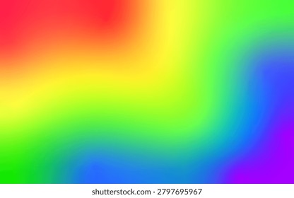 Abstract rainbow background with a smooth, blurry color transition.