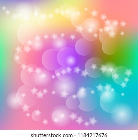 Abstract rainbow background, soft blur, bokeh, square