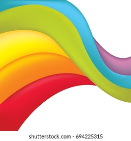 Abstract rainbow background. Stripes of different colors. Colored paint jets.