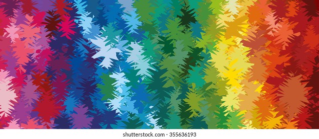 Abstract rainbow background with thorns for your creativity