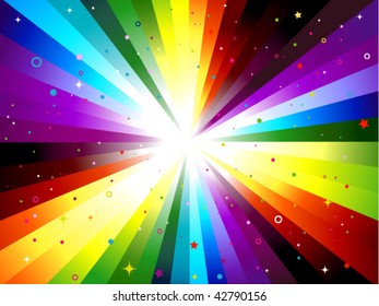 Abstract Rainbow Background - Vector