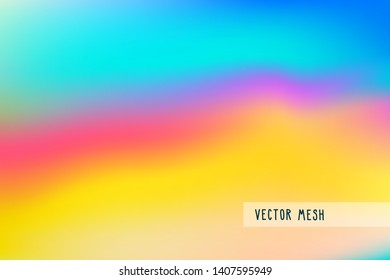 Abstract rainbow background. Vector blurred background with smooth gradient. Colors inspired by 80s vibes.