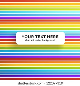 Abstract rainbow background. Vector illustration for your business design. Colorful picture of gradient horizontal strips.