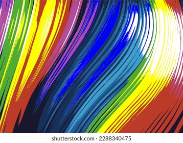An abstract rainbow background vector image.