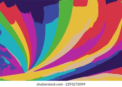 An abstract rainbow background vector image.