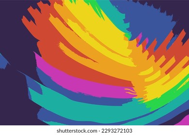 An abstract rainbow background vector image.