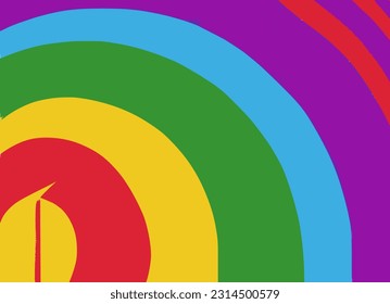 An abstract rainbow background vector image.