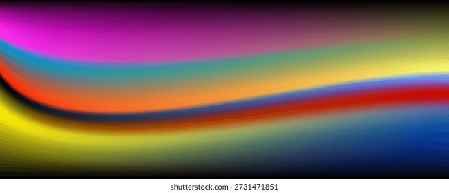 Um Fundo Arco-Íris Abstrato é um elemento de design visualmente cativante e vibrante caracterizado por um espectro de bandas brilhantes e coloridas dispostas em uma composição abstrata e artística.