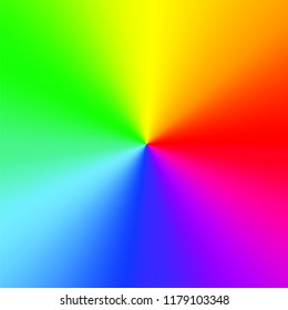 Abstract rainbow background with vivid circular gradient.