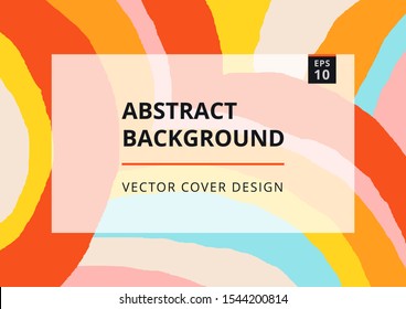 Abstract rainbow background with wavy in pastel colors. Fashion background for brochure, banner, presentation and branding design. Cover creative layout template. Modern vector illustration