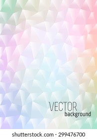 Abstract rainbow bright geometric background of shiny triangle