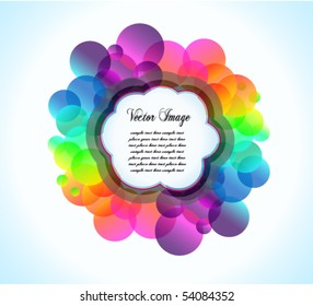 Resumen de fondo de burbujas arcoiris para volantes elegantes
