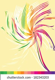 Abstract rainbow card. 