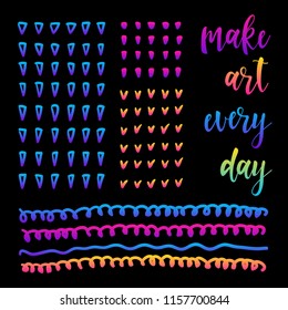 Abstract rainbow card background. Modern pattern for birthday card, party invitation, wallpaper, holiday shop sale poster, bag print, t shirt, workshop advertising etc.