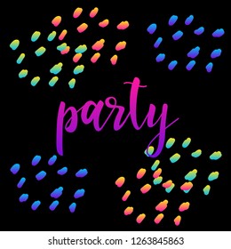 Abstract rainbow card background. Modern pattern for birthday card, party invitation, wallpaper, holiday shop sale poster, bag print, t shirt, workshop advertising etc.