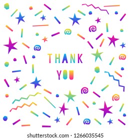 Abstract rainbow card background. Modern pattern for birthday card, party invitation, wallpaper, holiday shop sale poster, bag print, t shirt, workshop advertising etc.