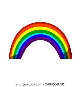 abstract rainbow cartoon. sky color, graphic rain, wave bright abstract rainbow sign. isolated symbol vector illustration