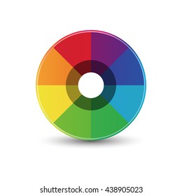 Abstract rainbow circle icon logo template design, Vector illustration eps10
