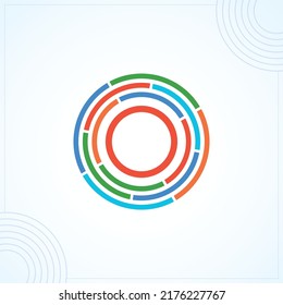 Resumen círculo arco iris diseño de logotipo creativo moderno diseño vectorial