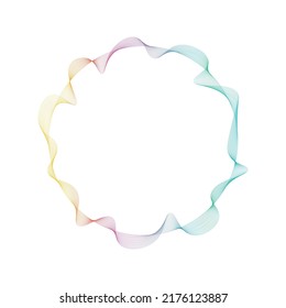 Resumen del fondo del marco de la onda del círculo arco iris. Ilustración vectorial.