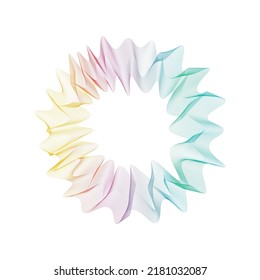 Abstract rainbow circle wave frame background. Vector illustration.