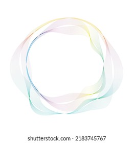 Resumen del fondo del marco de la onda del círculo arco iris. Ilustración vectorial.