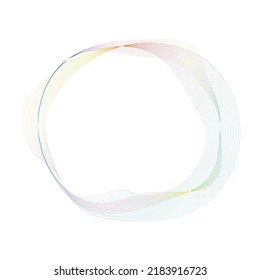Resumen del fondo del marco de la onda del círculo arco iris. Ilustración vectorial.
