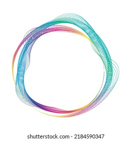 Resumen del fondo del marco de la onda del círculo arco iris. Ilustración vectorial.