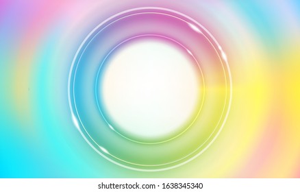 Abstract rainbow circles background vector