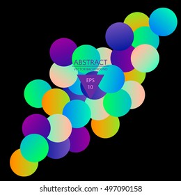 Abstract rainbow circles background. Vector illustration EPS10. Great colorful background for party in club. Card for greeting card.