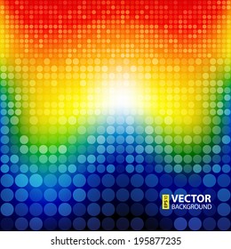 Abstract rainbow circles seamless pattern background. RGB EPS 10 vector illustration