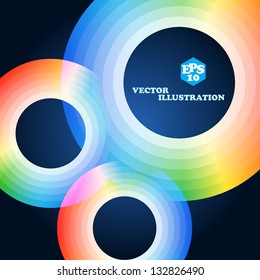 Abstract rainbow circles with space for your business message