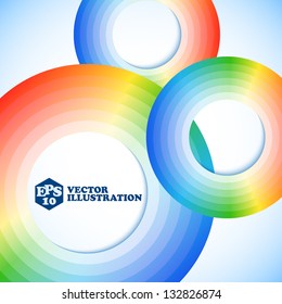 Abstract rainbow circles with space for your business message