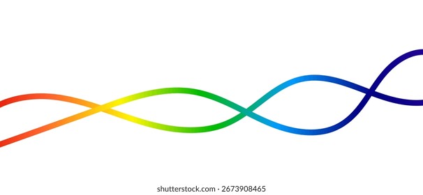 Padrão de linhas de cores abstrato Rainbow. Plano de fundo das linhas de arco-íris vetoriais. Fundo de fluxo de arco-íris ondulado colorido.