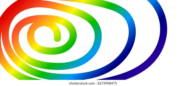 Padrão de linhas de cores abstrato Rainbow. Plano de fundo das linhas de arco-íris vetoriais. Fundo de fluxo de arco-íris ondulado colorido.