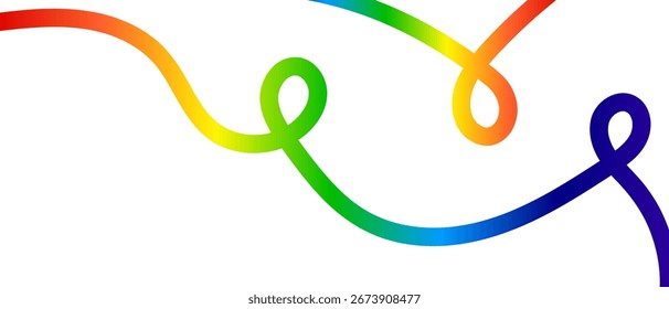 Abstract Rainbow Color Lines Pattern. Vector Rainbow lines Background. Colorful wavy rainbow flow background.