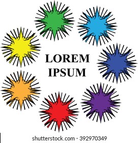Abstract rainbow color logo template. Business abstract icon. 