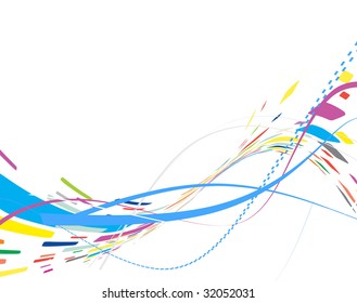 abstract rainbow color mosaic vector composition