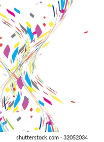 abstract rainbow color mosaic vector composition