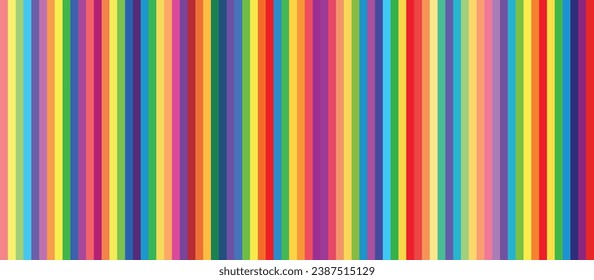 abstract rainbow color stripes different shades and colors. rainbow colorful vertical stripes vector illustration.