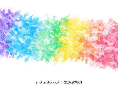 abstract rainbow color wave, natural grunge watercolor texture background, colorful vector illustration