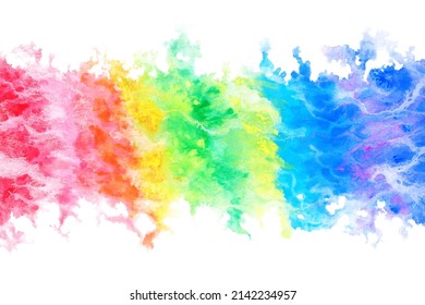 abstract rainbow color wave, natural grunge watercolor texture background, colorful vector illustration
