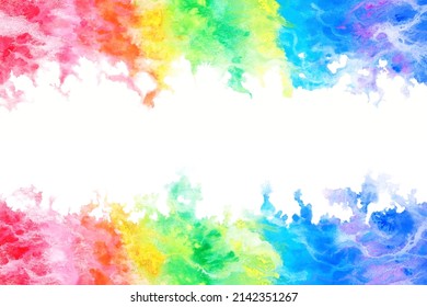 abstract rainbow color wave, natural grunge watercolor texture background, colorful vector illustration